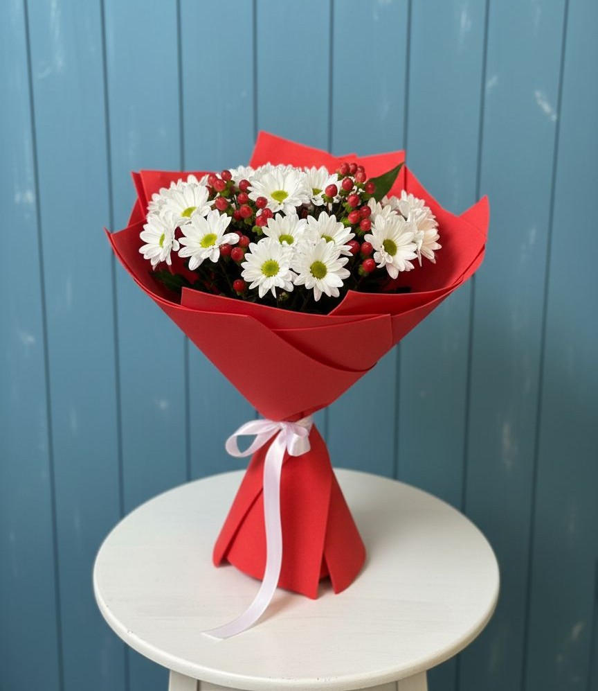 Букет цветов из: Хризантемы в Верхозиме