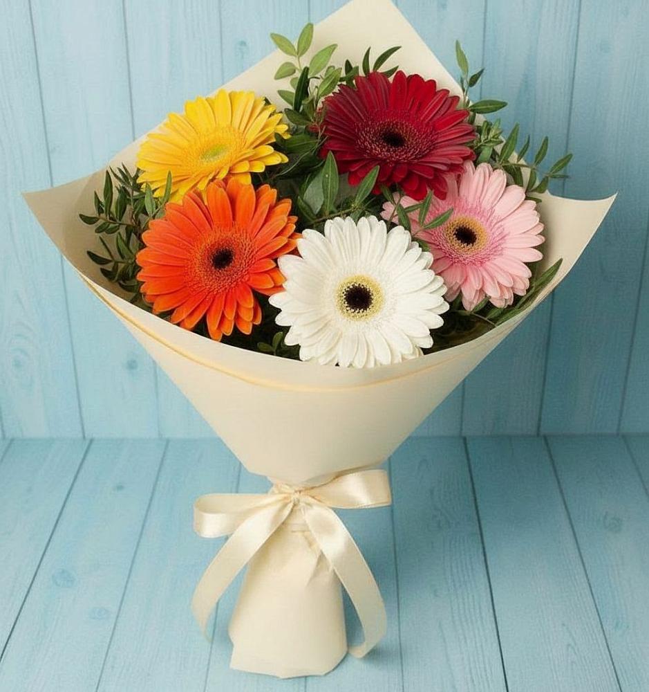 Букет цветов из: Герберы в Верхозиме