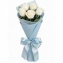 Букет 5 Белых роз Проуд в Верхозиме