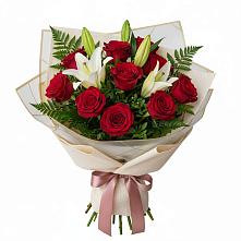 Букет цветов из:  Лилии и Розы в Верхозиме