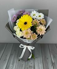 Букет цветов из:  Розы, Герберы и Хризантемы в Верхозиме