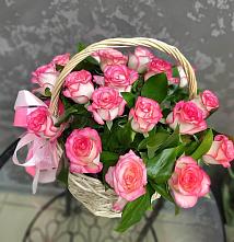 Цветочная композиция из Розы в корзине #REPLACE_PRED# Верхозиме