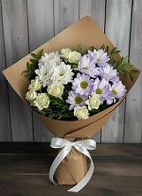 Букет цветов из:  Хризантемы и Розы в Верхозиме