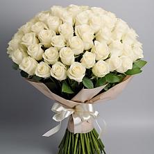 Букет 101 беля роза Белоснежка в Верхозиме