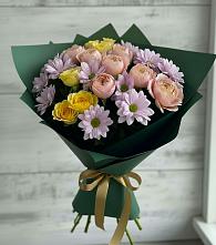 Букет цветов из:  Хризантемы и Розы в Верхозиме