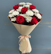 Букет цветов из:  Розы и Хризантемы в Верхозиме