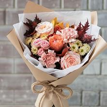 Букет цветов из:  Гвоздики, Хризантемы и Розы в Верхозиме
