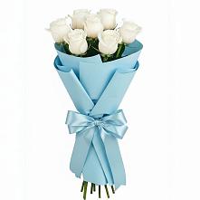 Букет 7 белых роз Проуд в Верхозиме