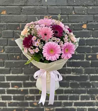 Букет цветов из:  Герберы и Хризантемы в Верхозиме