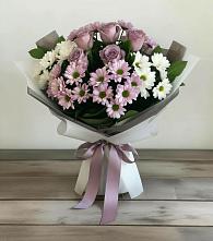 Букет цветов из:  Хризантемы и Розы в Верхозиме
