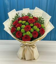 Букет цветов из:  Розы и Хризантемы #REPLACE_PRED# Верхозиме